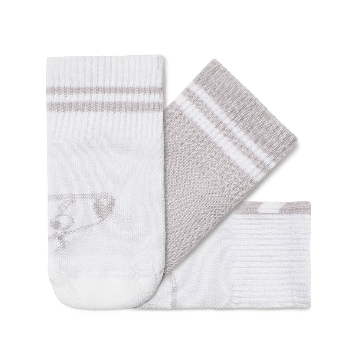 calcetines deportivos forma pie derecho izquierdo color blanco gris adulto ninos infantil ss25 01