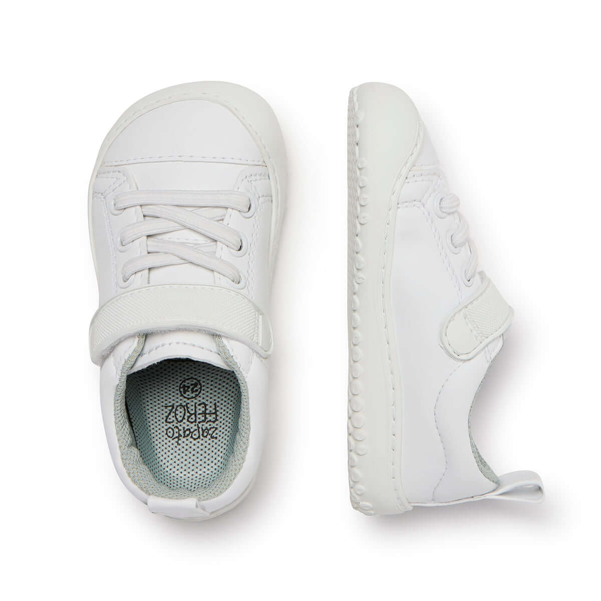calzado barefoot vegano forma pie espacio dedos ninos ninas color blanco paterna rocker aw24 03