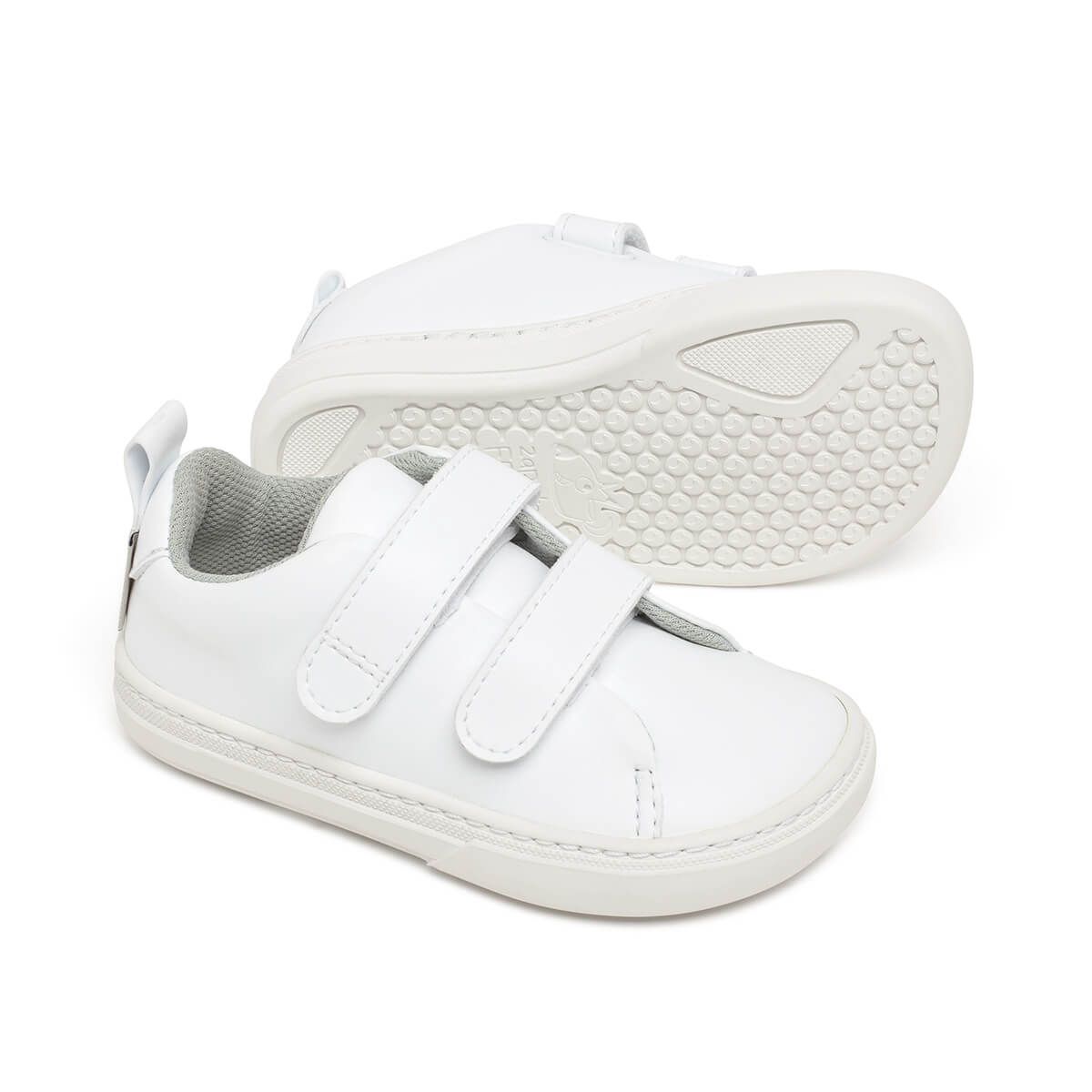 calzado infantil barefoot minimalista microfibra color blanco valencia rocker aw24 02