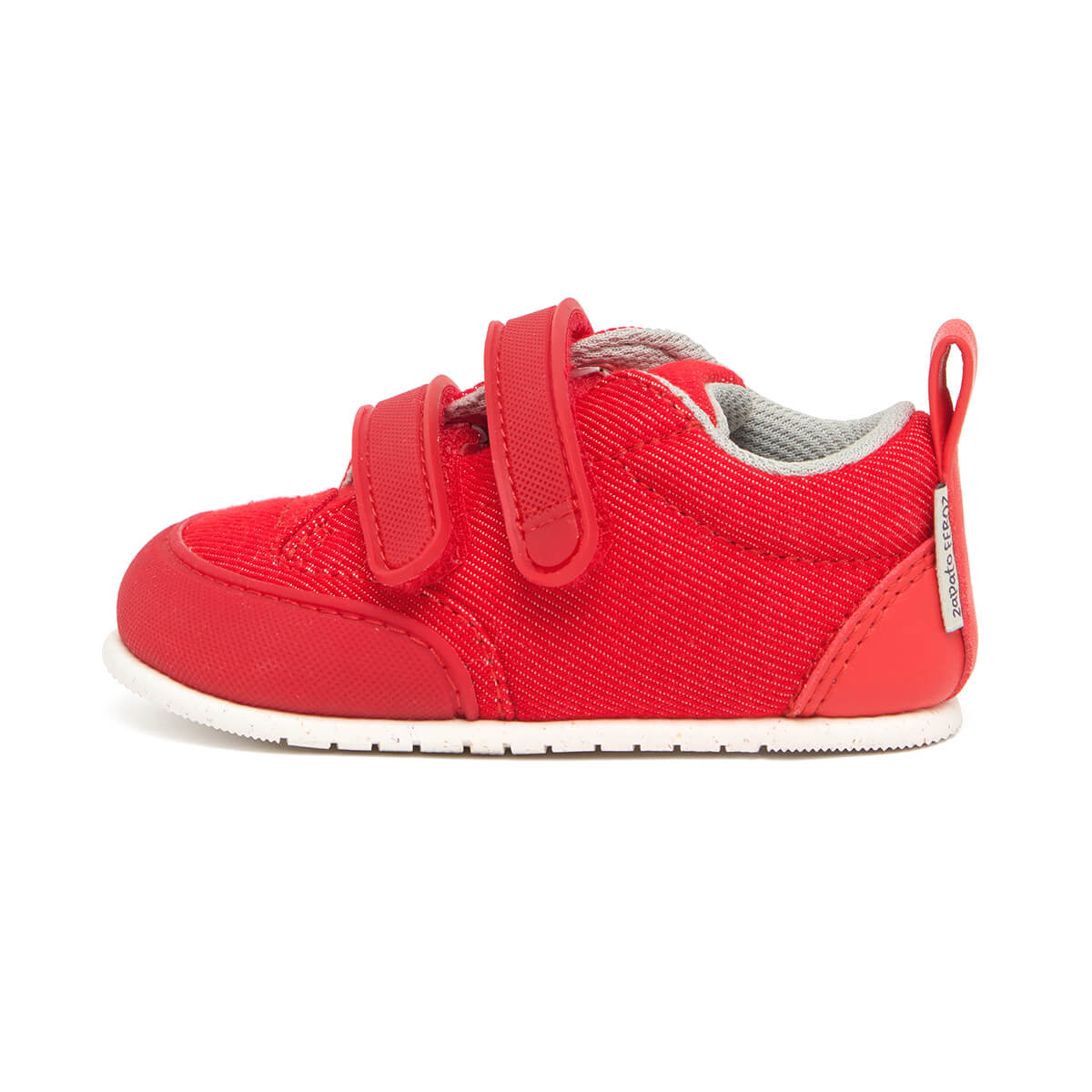 calzado minimalista casual respetuoso pies libres bebes color tejano rojo aldaia feroz ss25 01