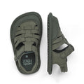 calzado verano respetuoso vegano bebe color verde kaki caqui calpe feroz ss24