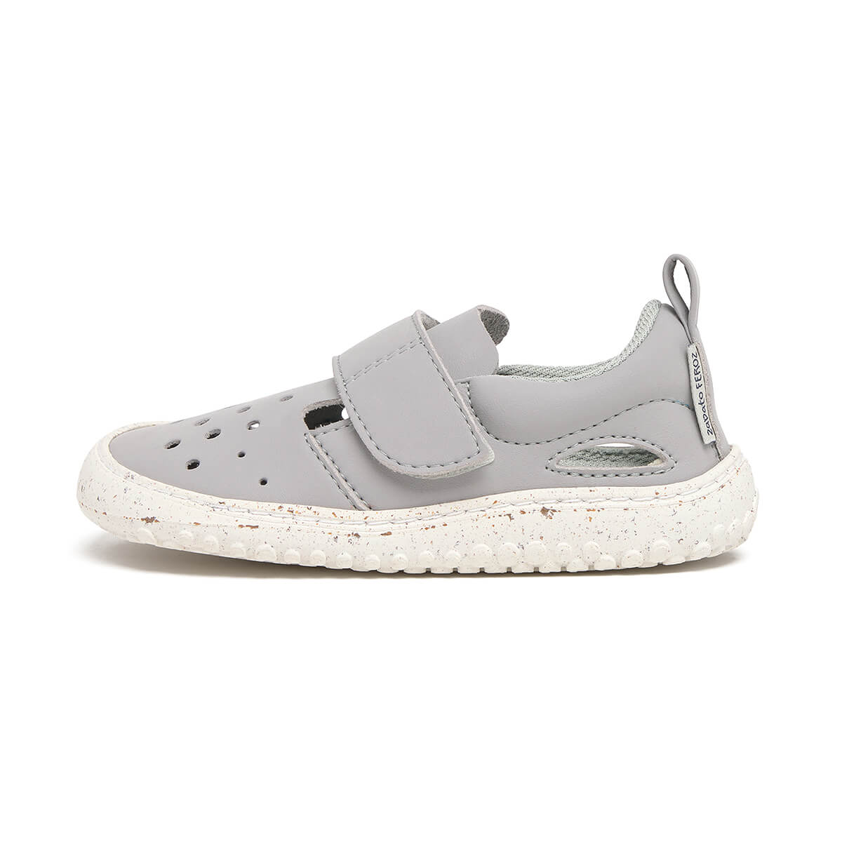 sandalia cerrada barefoot infantil gris benisa rocker ss25 01