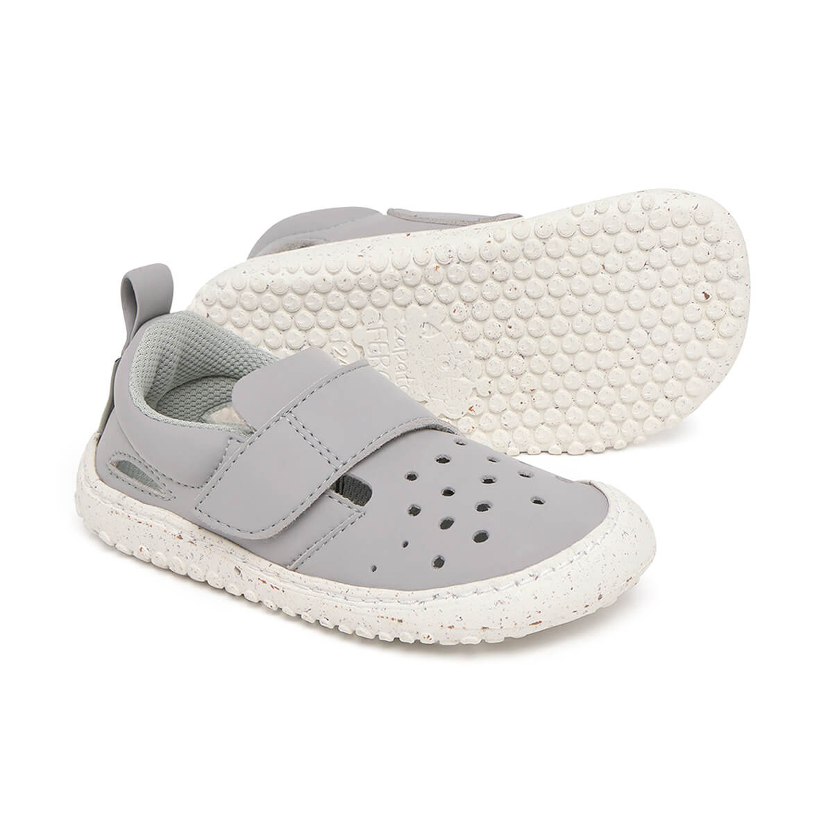 sandalia cerrada barefoot infantil gris benisa rocker ss25 02