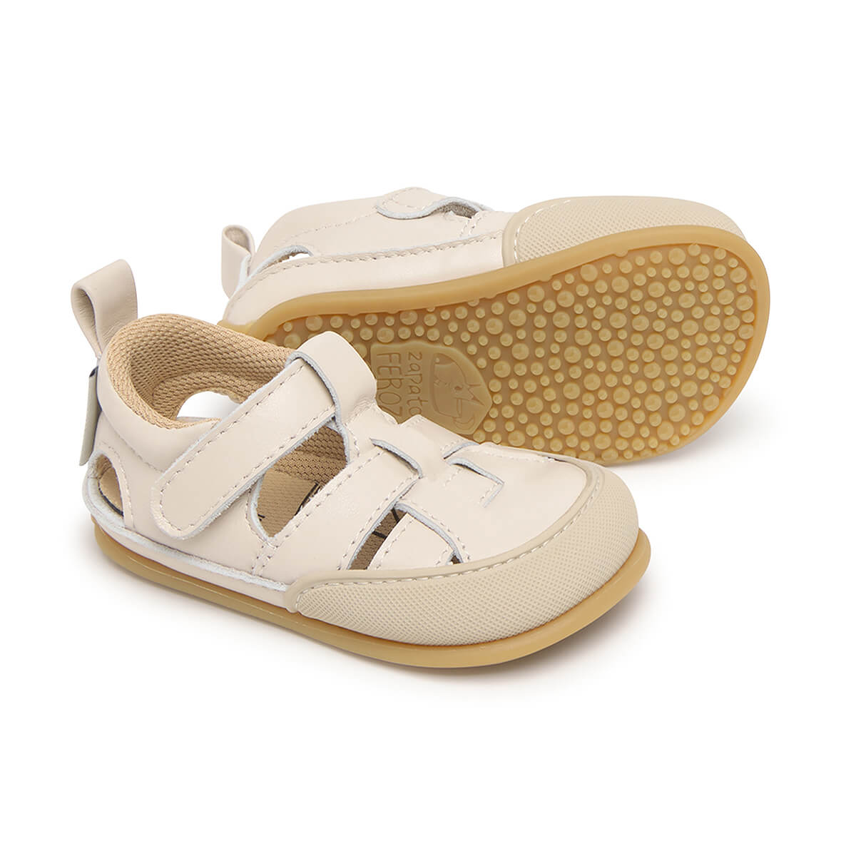 sandalia deportiva resistente agua barefoot bebes beige irta feroz ss25 02
