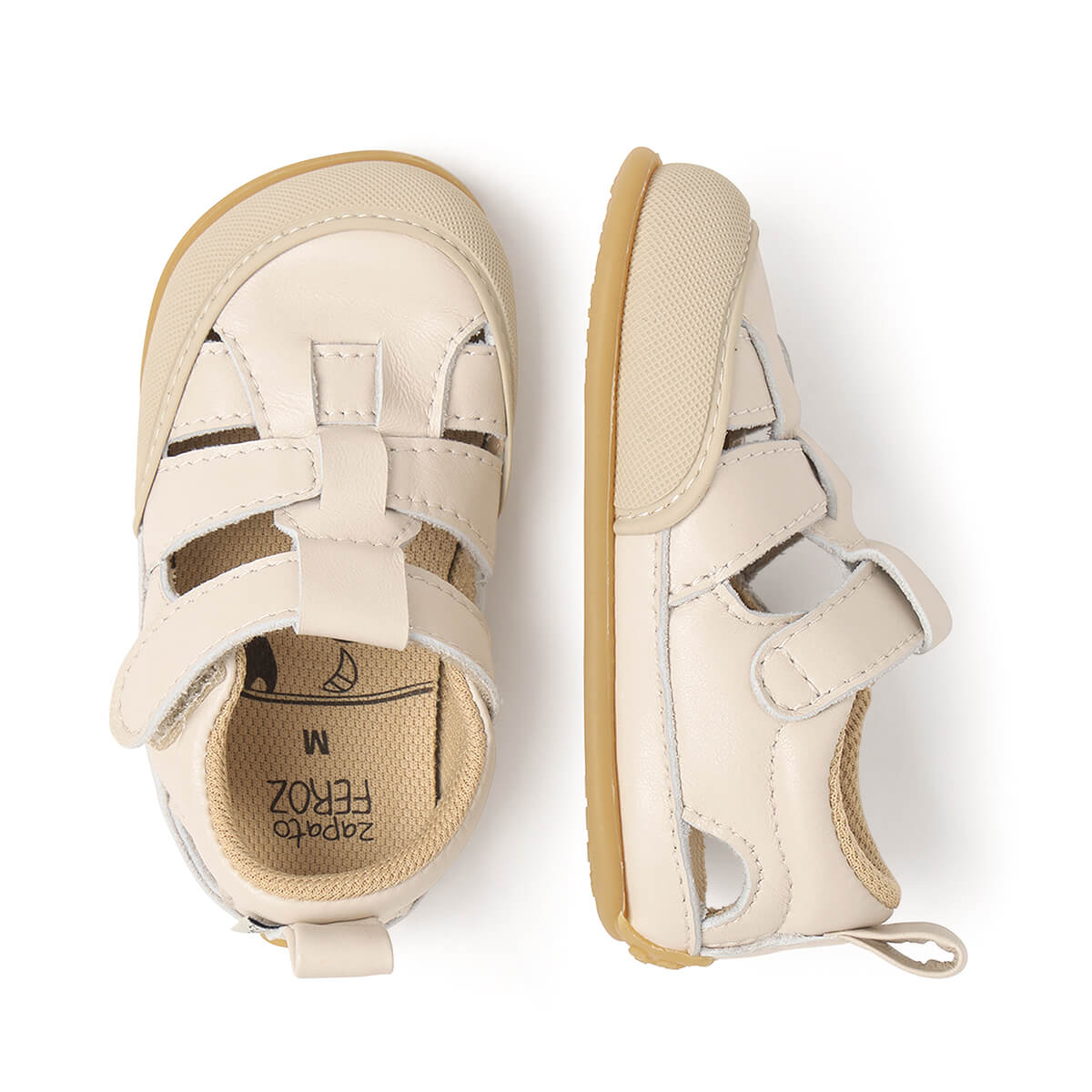 sandalia deportiva resistente agua barefoot bebes beige irta feroz ss25 03