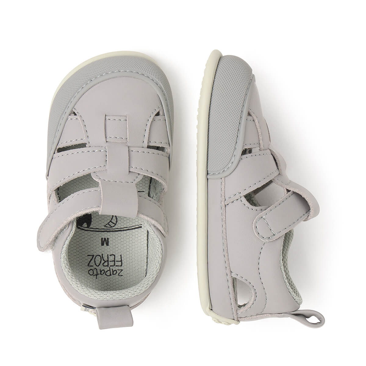 sandalia deportiva resistente agua barefoot bebes gris irta feroz ss25 03