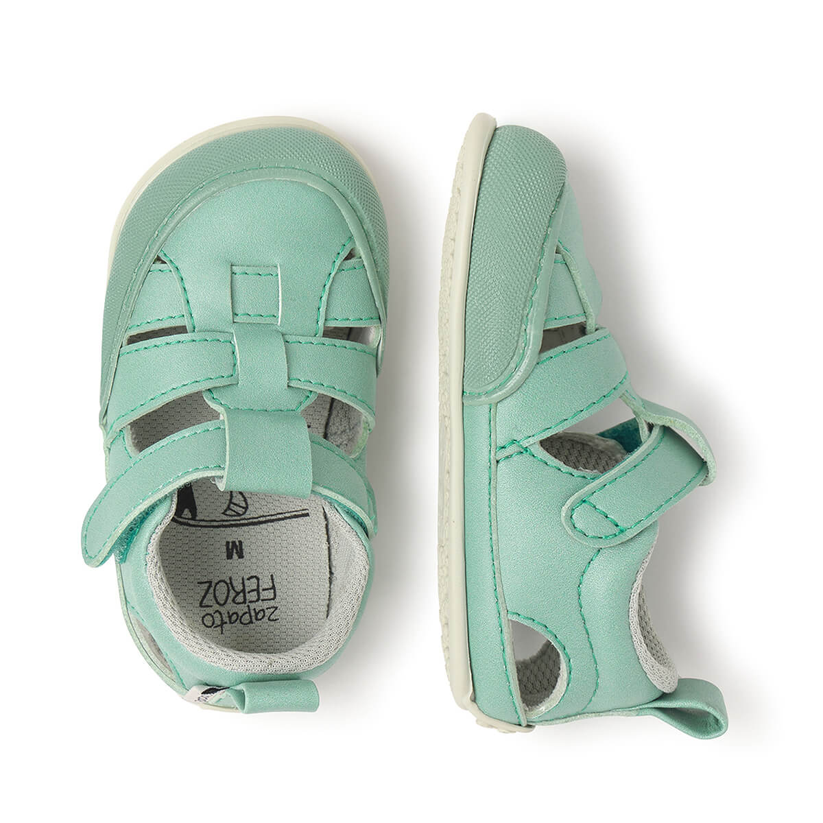 sandalia deportiva resistente agua barefoot bebes mint irta feroz ss25 03