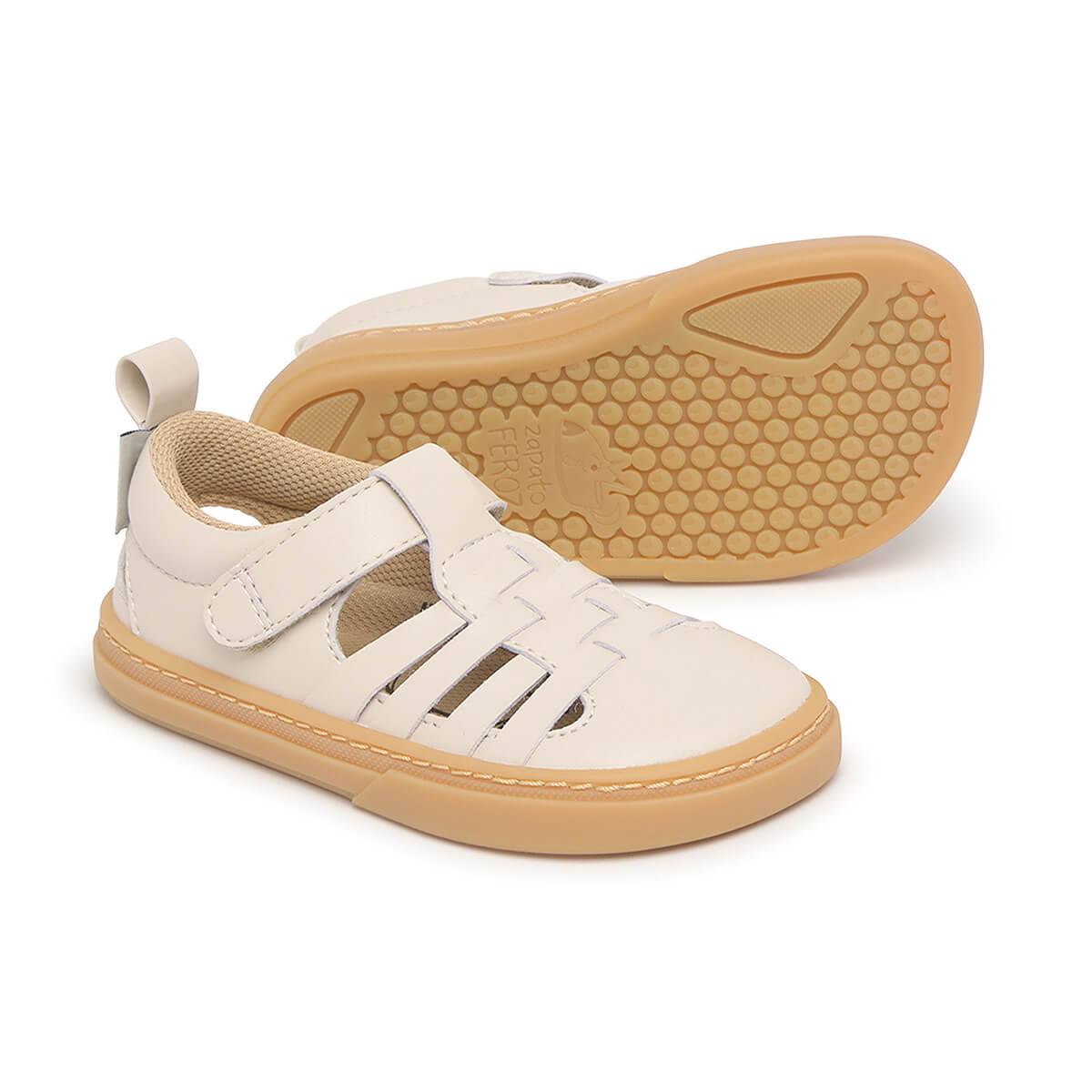 sandalia trenzada barefoot infantil beige tabarca rocker ss25 02