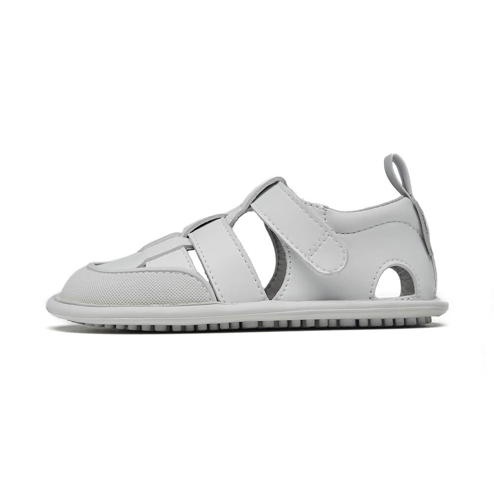 sandalias barefoot suela flexible ligera todos pies ninos color blanco denia rocker ss24