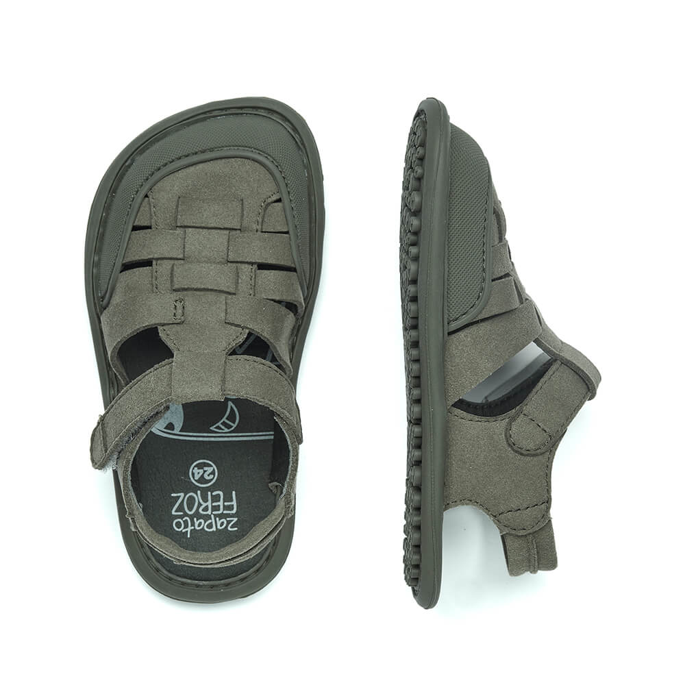 sandalias cangrejeras infantiles suela flexible ligera verde kaki caqui calpe rocker ss24
