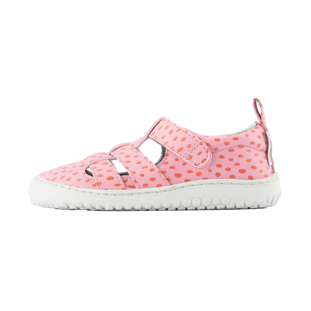 sandalias respetuosas ninas ninos microfibra color rosa puntitos irta rocker ulises ss24