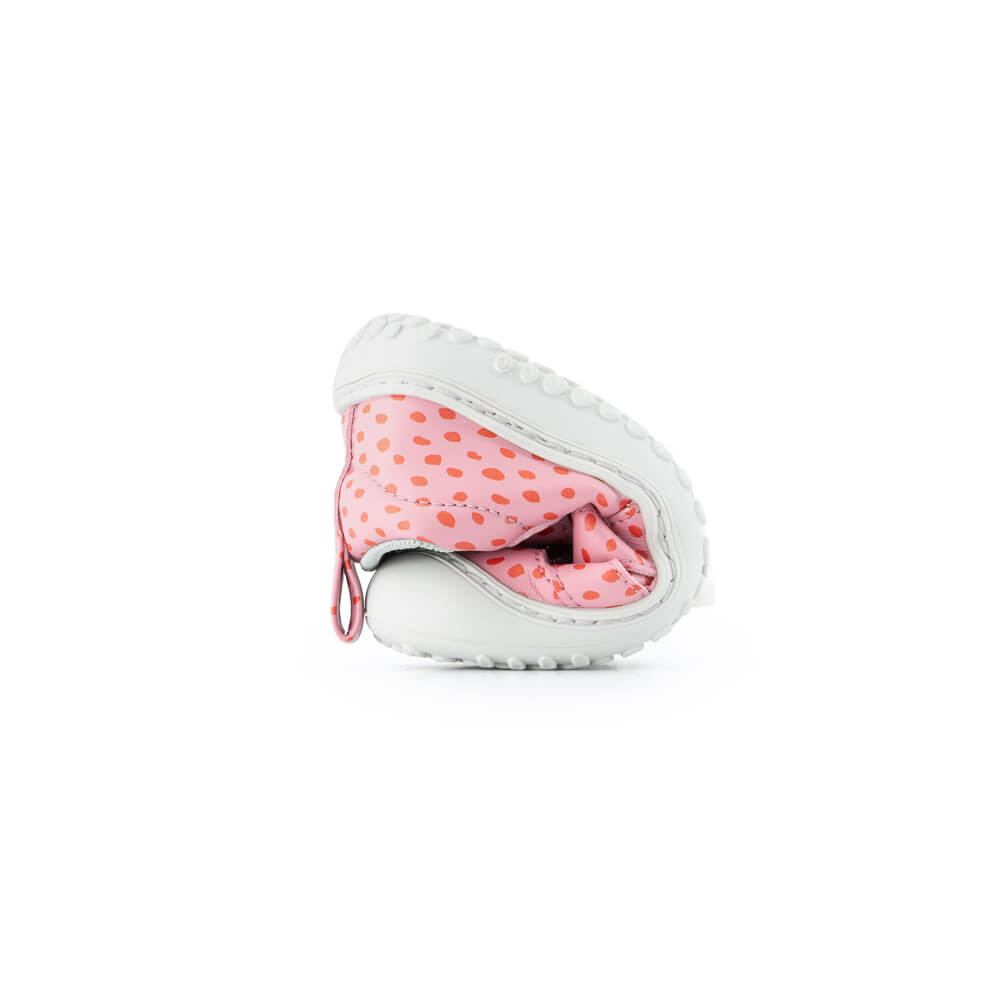sandalias respetuosas ninas ninos microfibra color rosa puntitos irta rocker ulises ss24