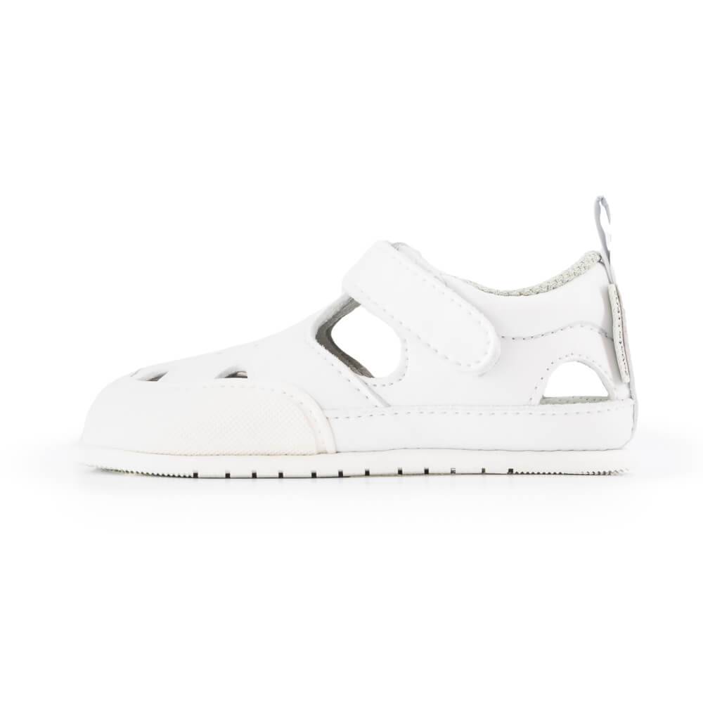 sandalias veganas diseno respetuoso barefoot como andar descalzo bebes color blanco altea feroz ss24