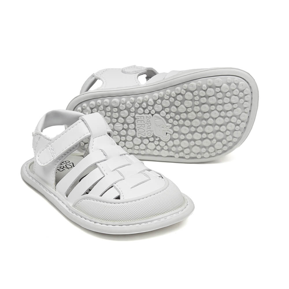 sandalias veganas diseno respetuoso bebe color blanco calpe feroz ss24