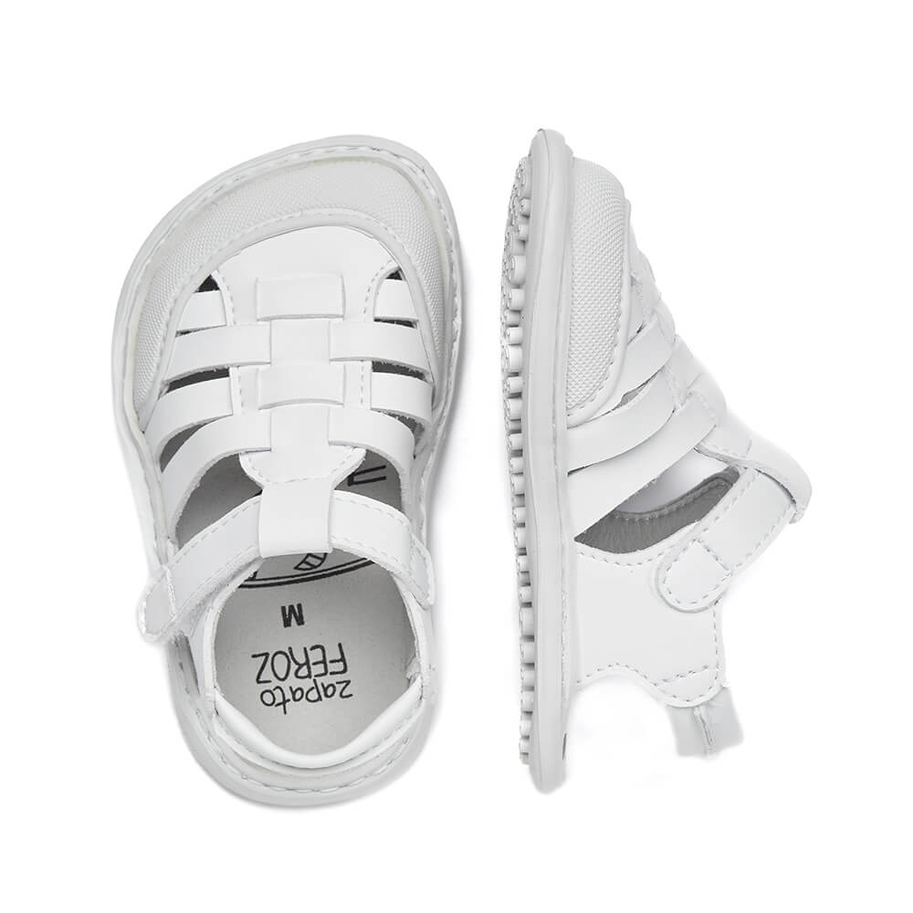 sandalias veganas diseno respetuoso bebe color blanco calpe feroz ss24
