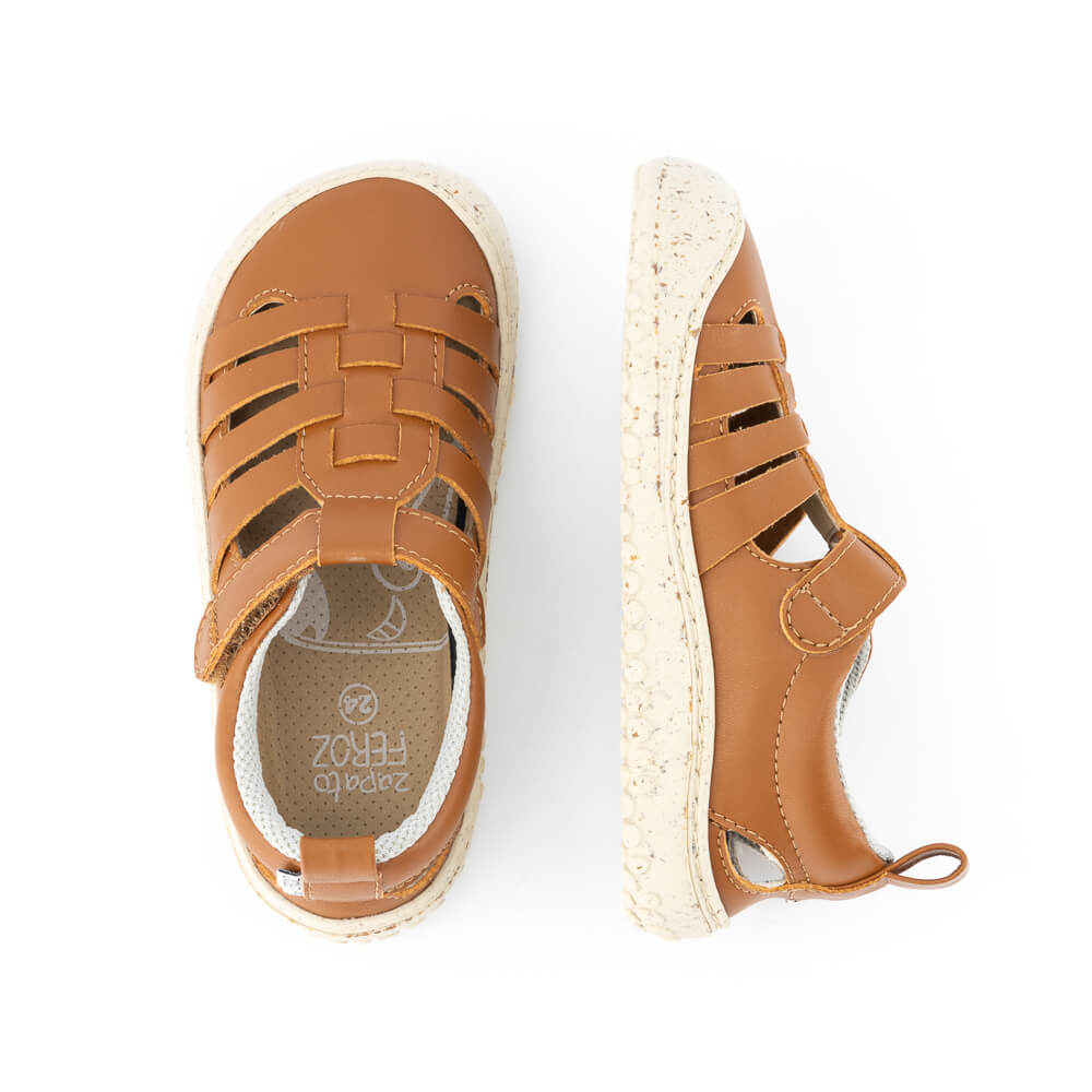 sandalias veganas microfibra ligeras transpirables color nut nude nuez marron puntitos tabarca ulises rocker ss24