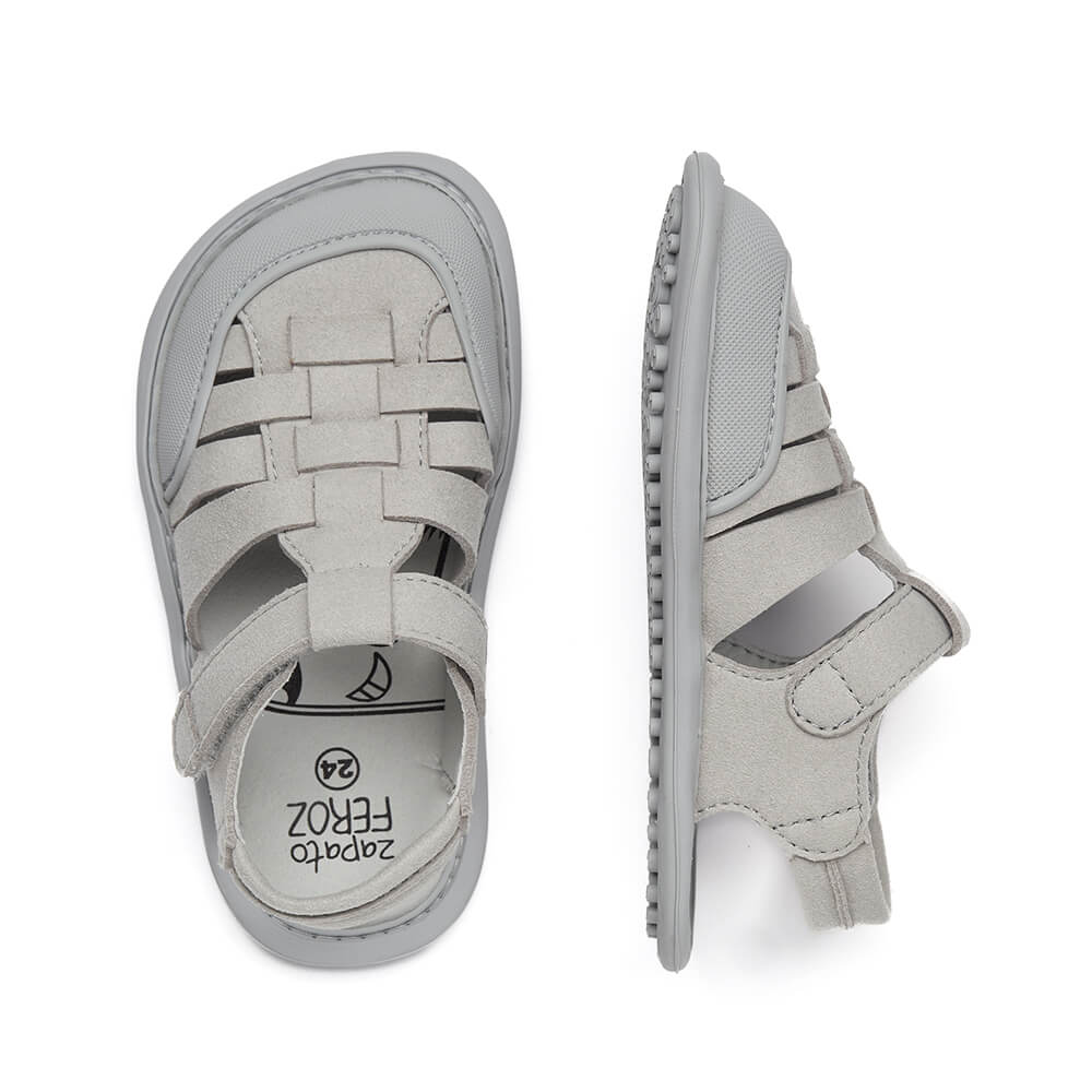 sandalias veganas saludables pies sanos libres microfibra ninos color gris calpe rocker ss24