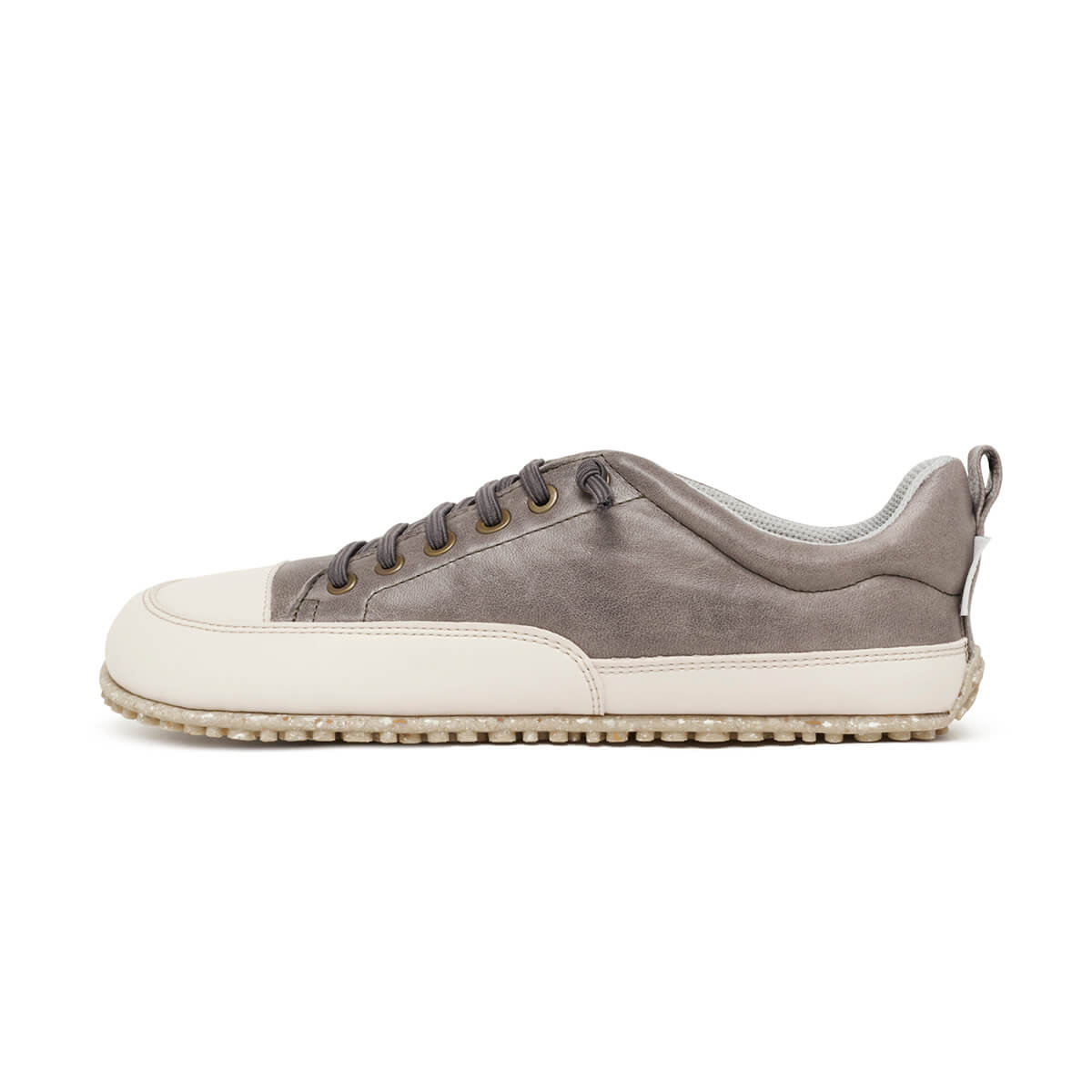 zapatillas deportivas cordones elasticos puntera suela blanca flexible color gris jerica adulto aw24 01