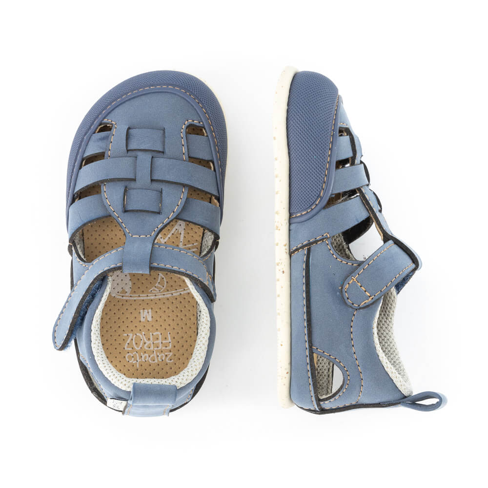 zapatillas saludables comodas transpirables bebes color azul puntitos tabarca ulises feroz ss24