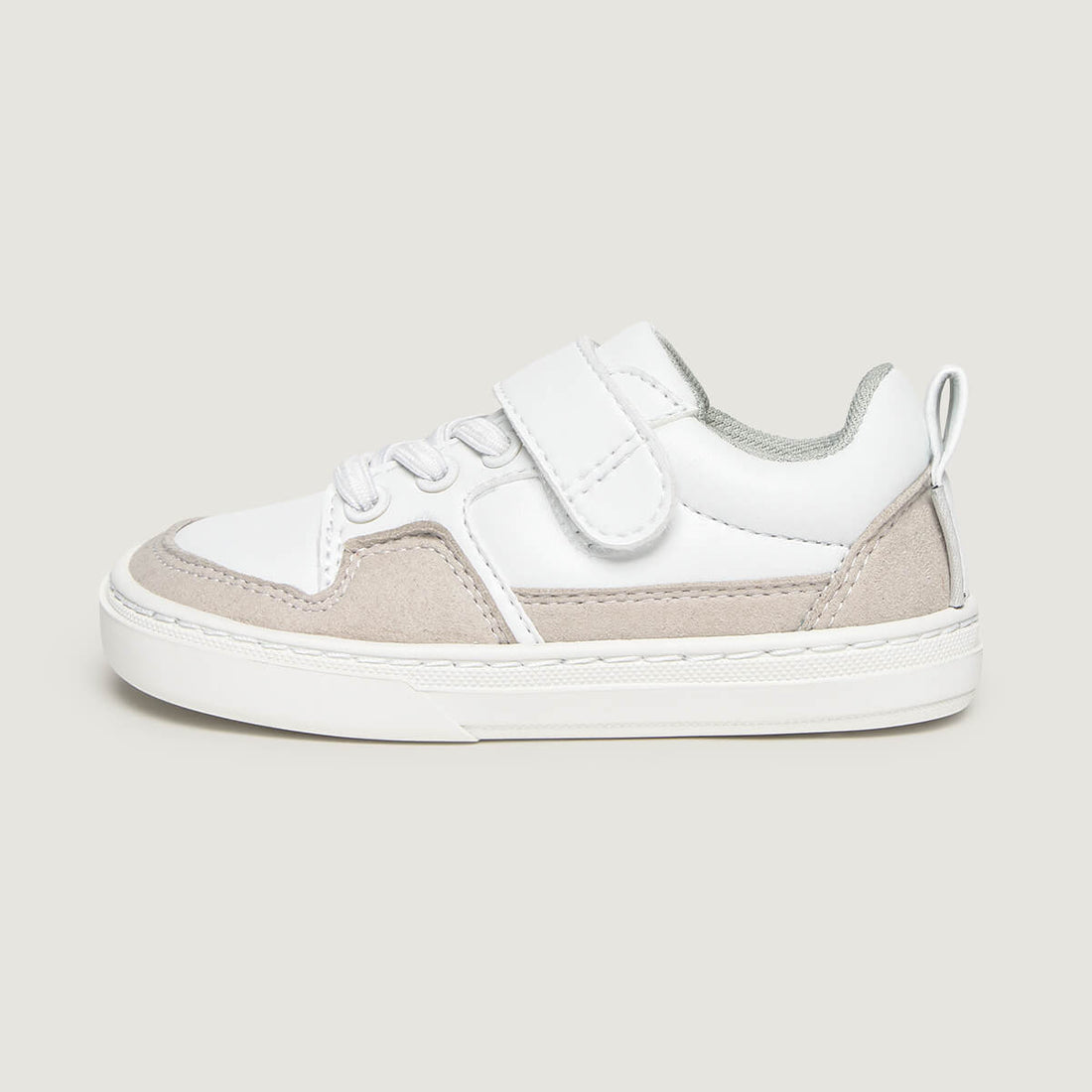 Lateral Cheste Rocker | Blanco Gris Microfibra