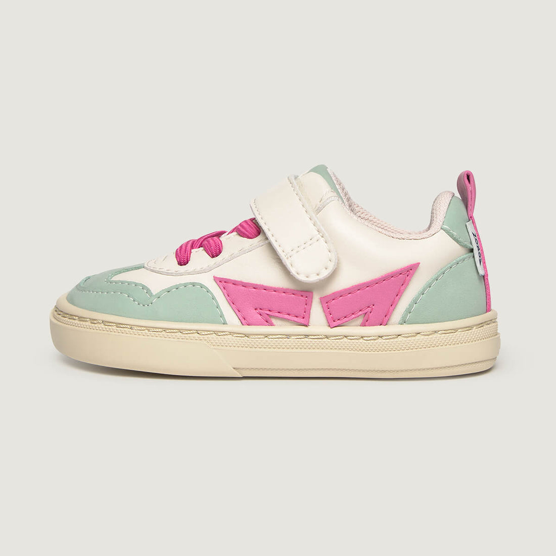 Lateral Faura Rocker | Beige Mint Fucsia Microfibra Micronobuck
