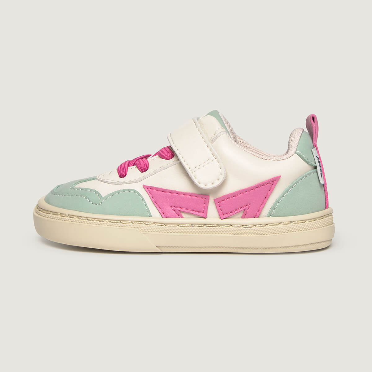 Lateral Faura Rocker | Beige Mint Fucsia Microfibra Micronobuck