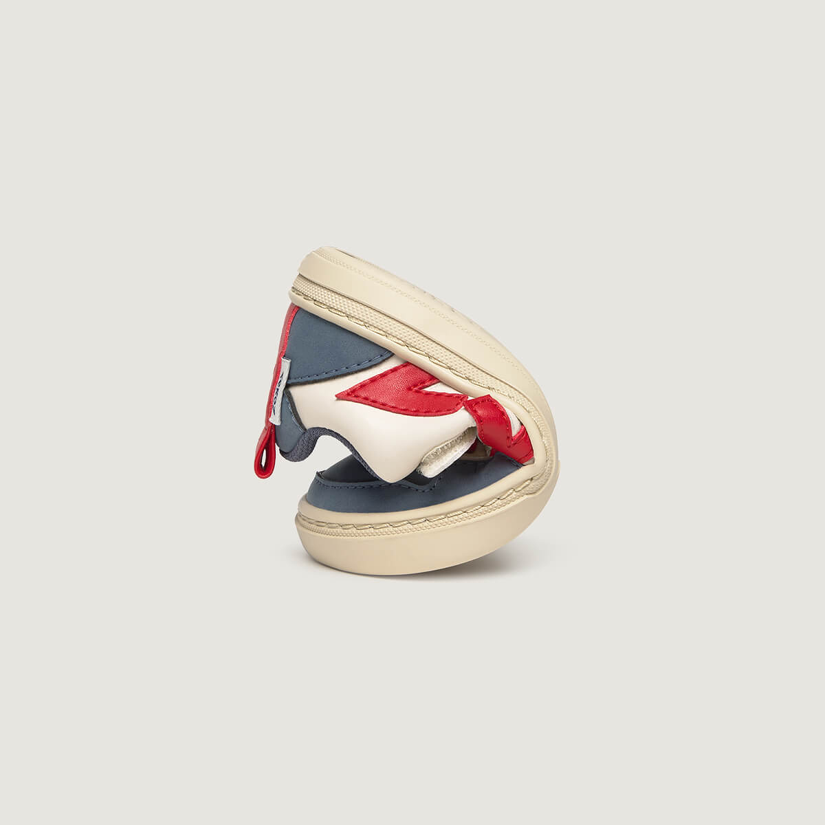 Plegado Faura Rocker | Beige Azul Rojo Microfibra Micronobuck