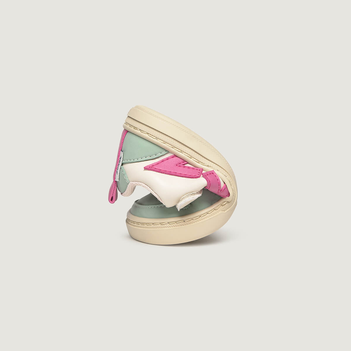 Plegado Faura Rocker | Beige Mint Fucsia Microfibra Micronobuck
