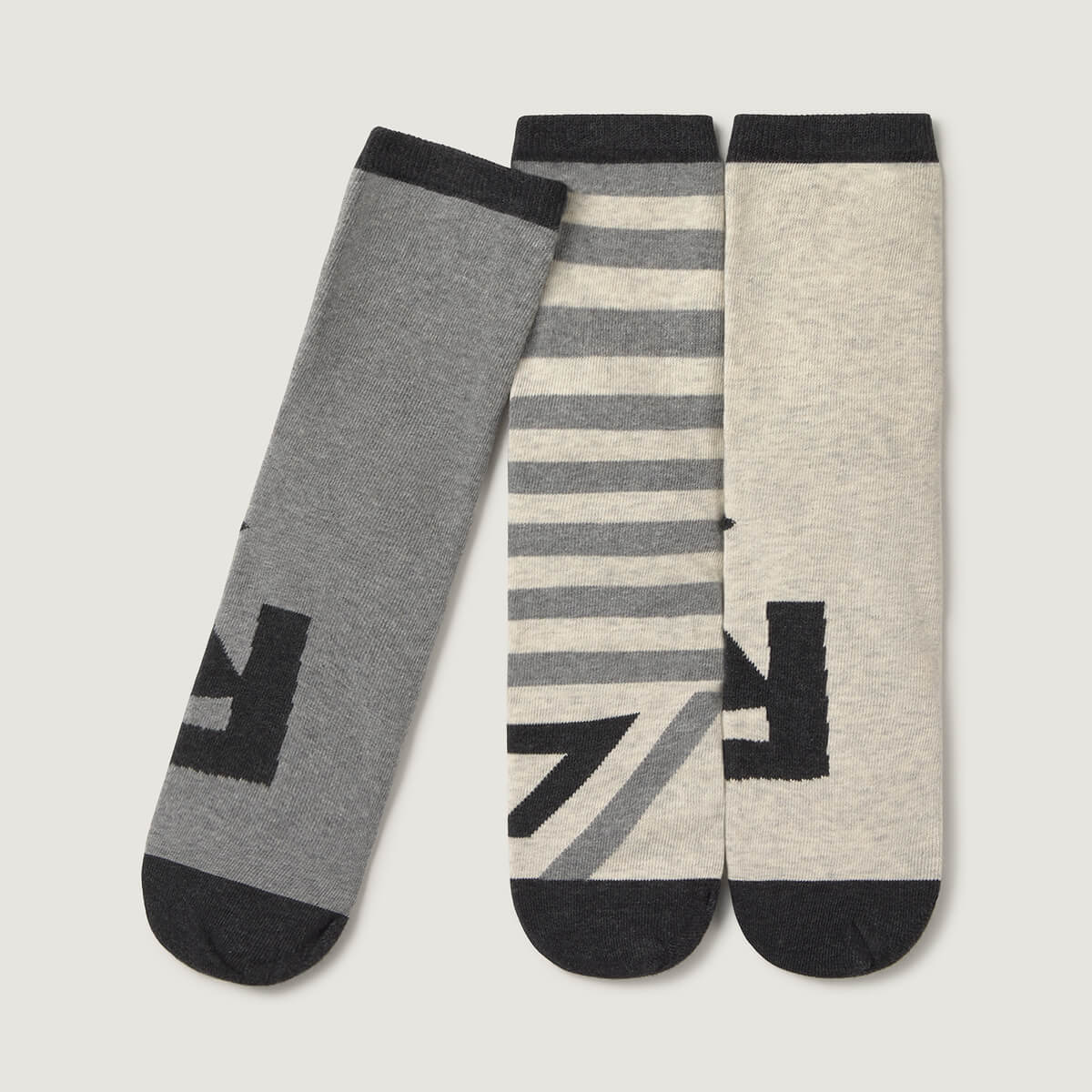 Pack 3 Calcetin alto adulto | Gris