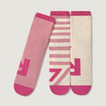 Pack 3 Calcetin alto adulto | Rosa Gris