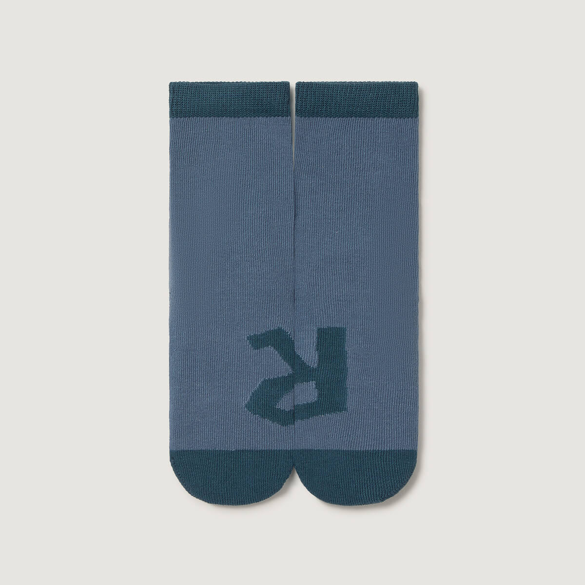 Par 2 Calcetin bebe infantil Zapato Feroz | Azul Gris