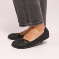 bailarinas minimalistas saludables comodas olba freekers adulto SS26 Piel Negro