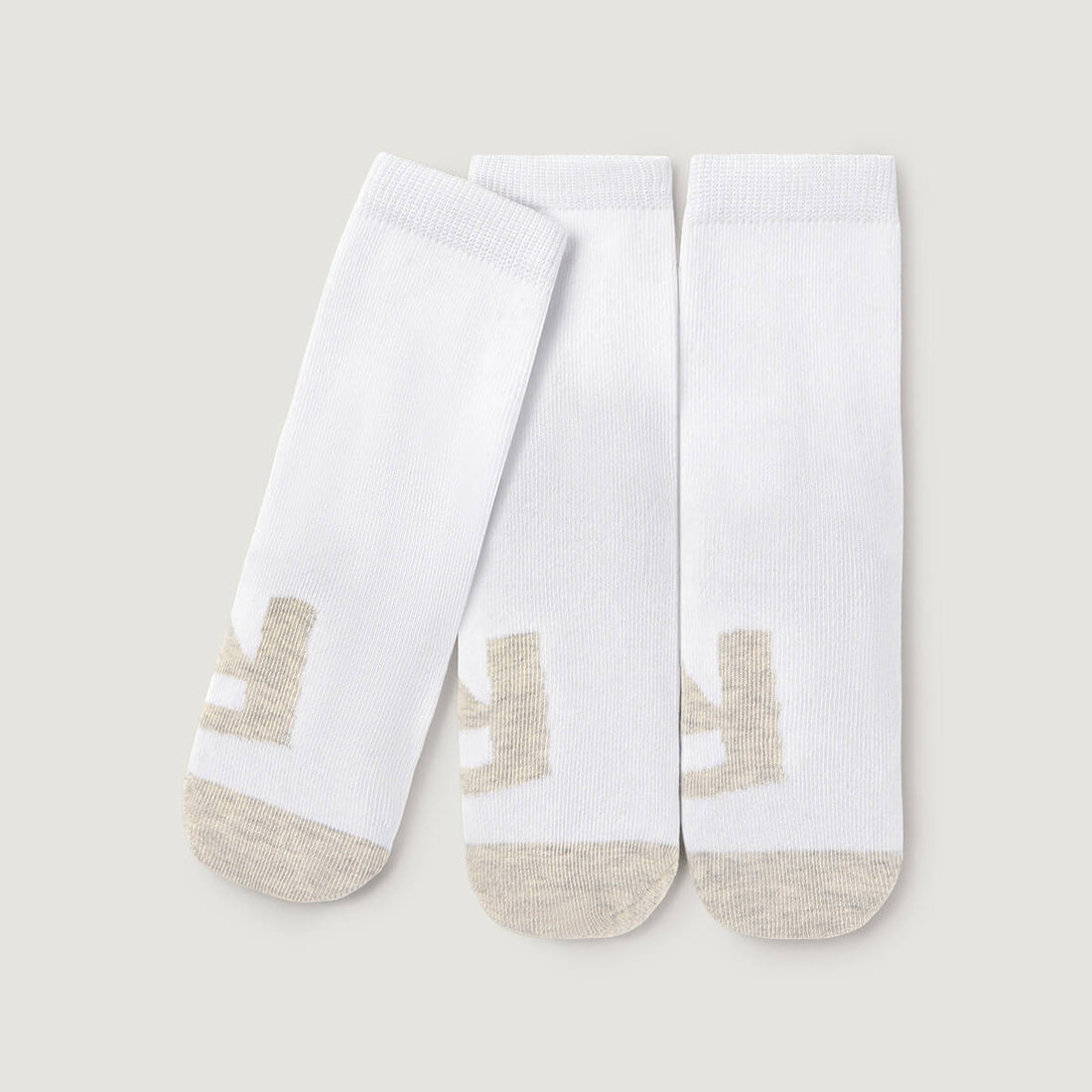 calcetines deportivos altos color blanco escolar con forma pie ninos infantil aw26 01