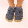 calzado barefoot microfibra bebe color azul denim vaquero faura rocker ss26
