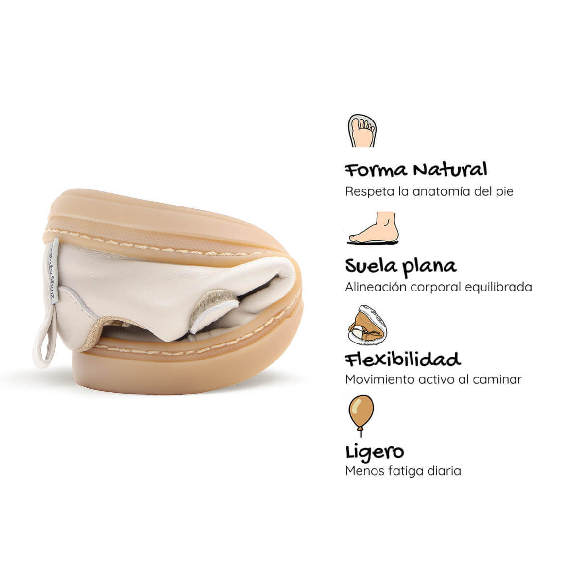 calzado barefoot primavera verano sensacion andar descalzo ninos color beige beis turia rocker ss25 04 | beige microfibra