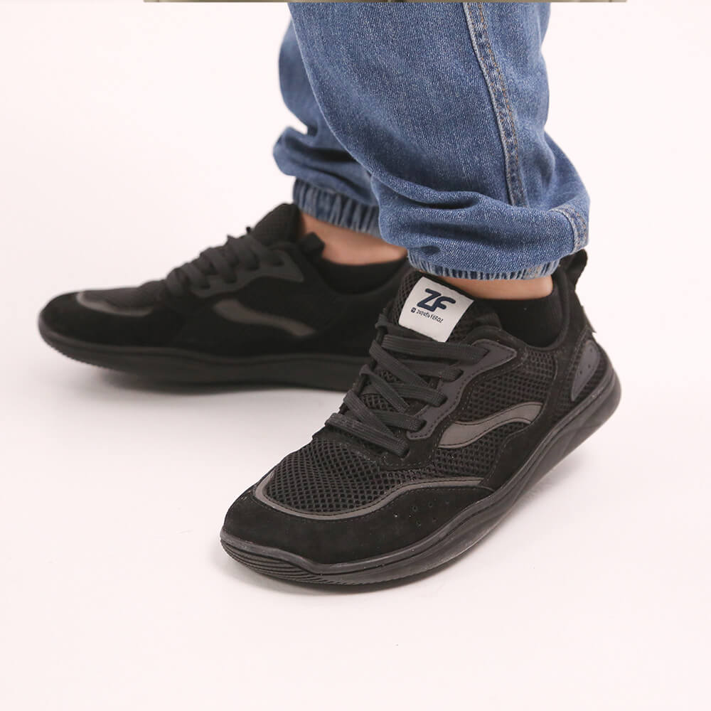 calzado microfibra barefoot comodo ligero pies anchos adolescentes adulto freekers ss26 Tibi negra