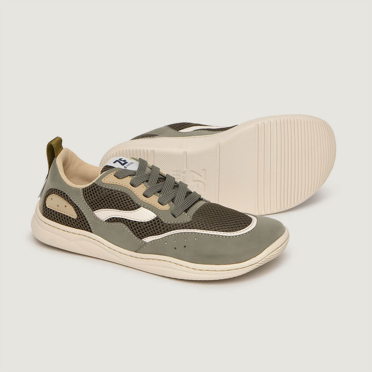 calzado barefoot comodo tibi adulto freekers  | Kaki Microfibra Nobuck