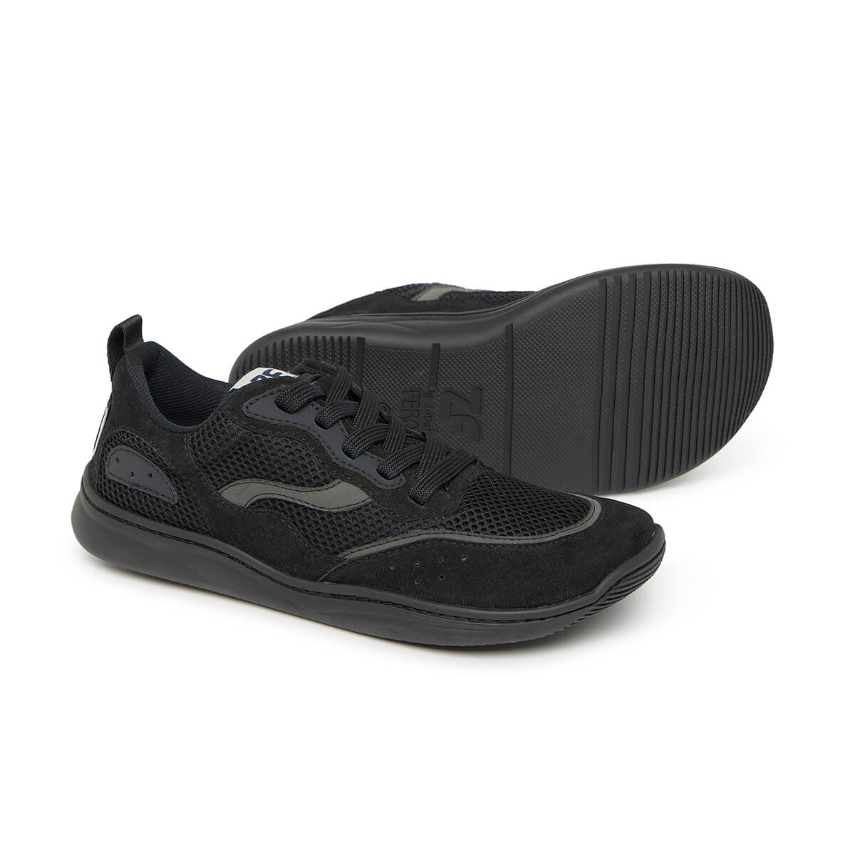 calzado microfibra barefoot comodo ligero pies anchos adolescentes tibi adulto freekers ss26 Serraje Negro 02
