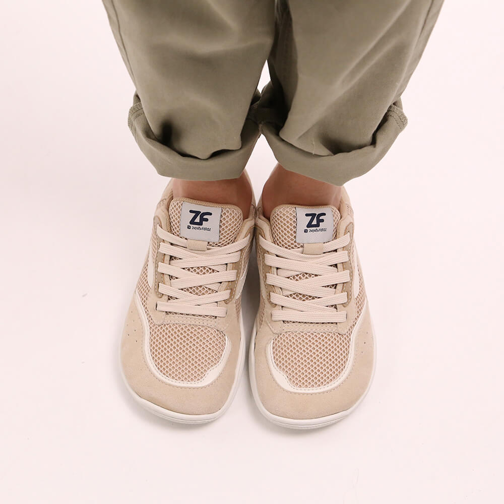 calzado microfibra barefoot comodo ligero pies anchos adolescentes tibi adulto freekers ss26Tibi beige