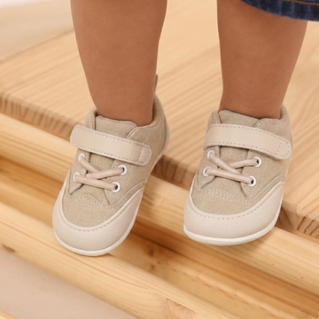 calzado barefoot microfibra bebe color beige tejano vaquero eliana feroz ss26 zapato feroz