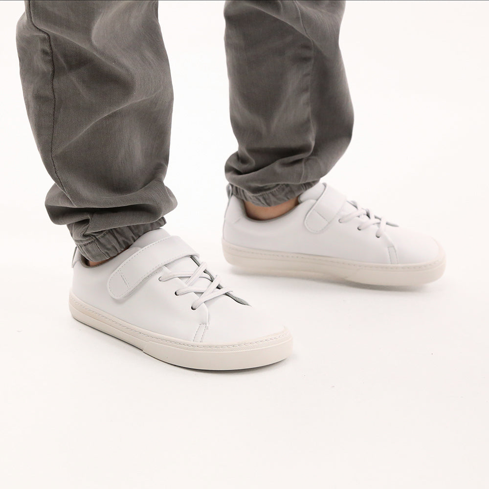 calzado barefoot microfibra infantil color blanco escolar turia rocker ss26 zapato feroz