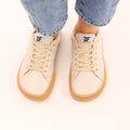 calzado barefoot respetuoso adulto zapatilla beige piel mujer hombre unisex turia freekers zapato feroz