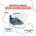 deportivas infantil respetuosas libertad movimiento color azul paterna rayo feroz ss26 05 | Azul Denim Rayo Microfibra Nobuck