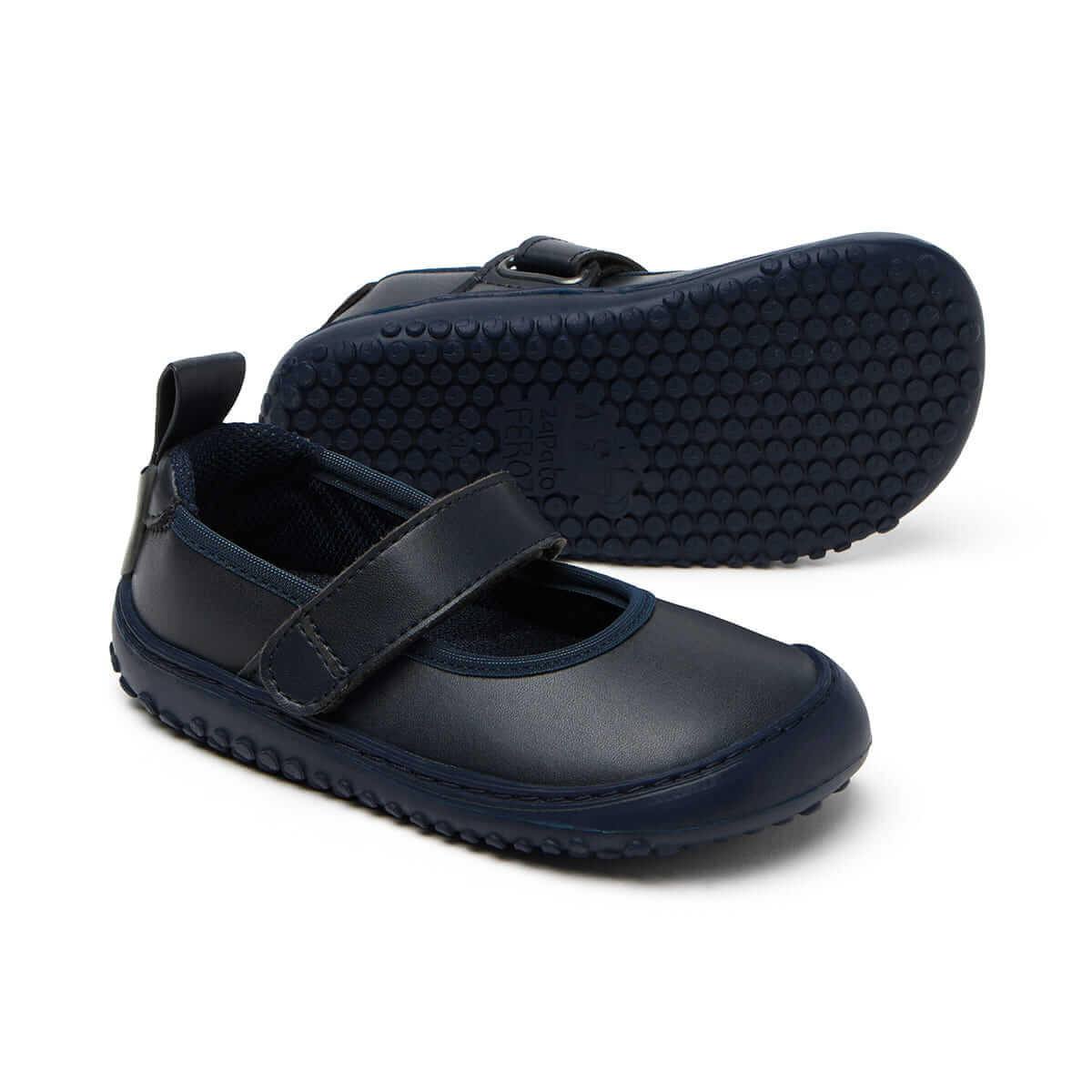 manoletinas francesitas infantiles barefoot comodas blanditas microfibra color azul aitana rocker aw24 02