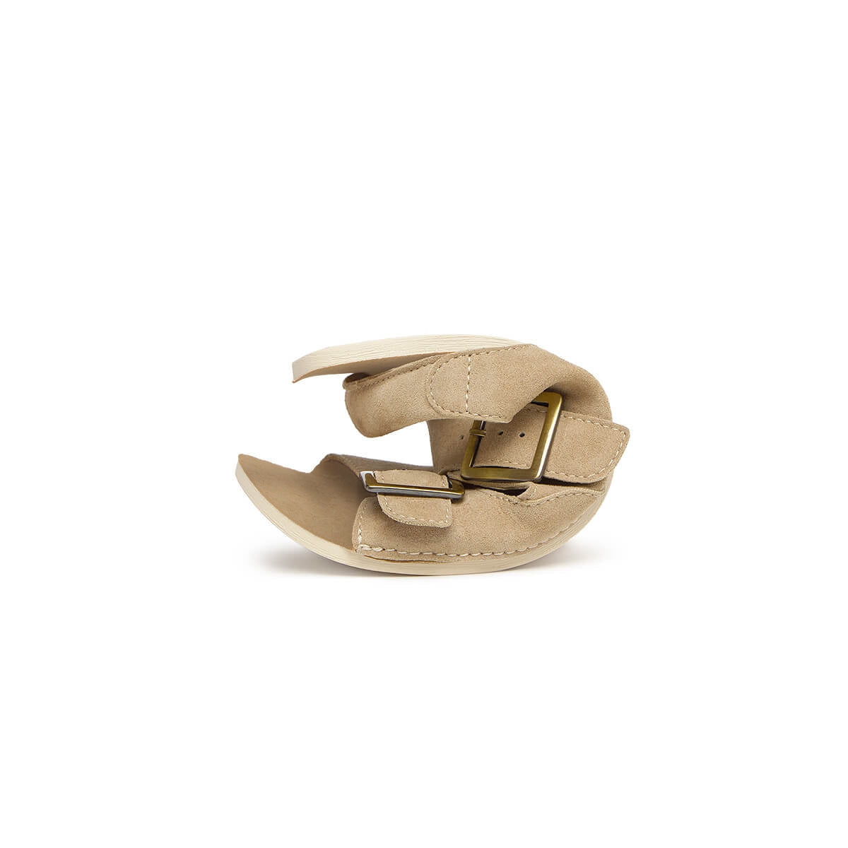 sandalia adulto minimalista respetuosa libertad movimiento hombre mujer saler ss26 Serraje Beige 04