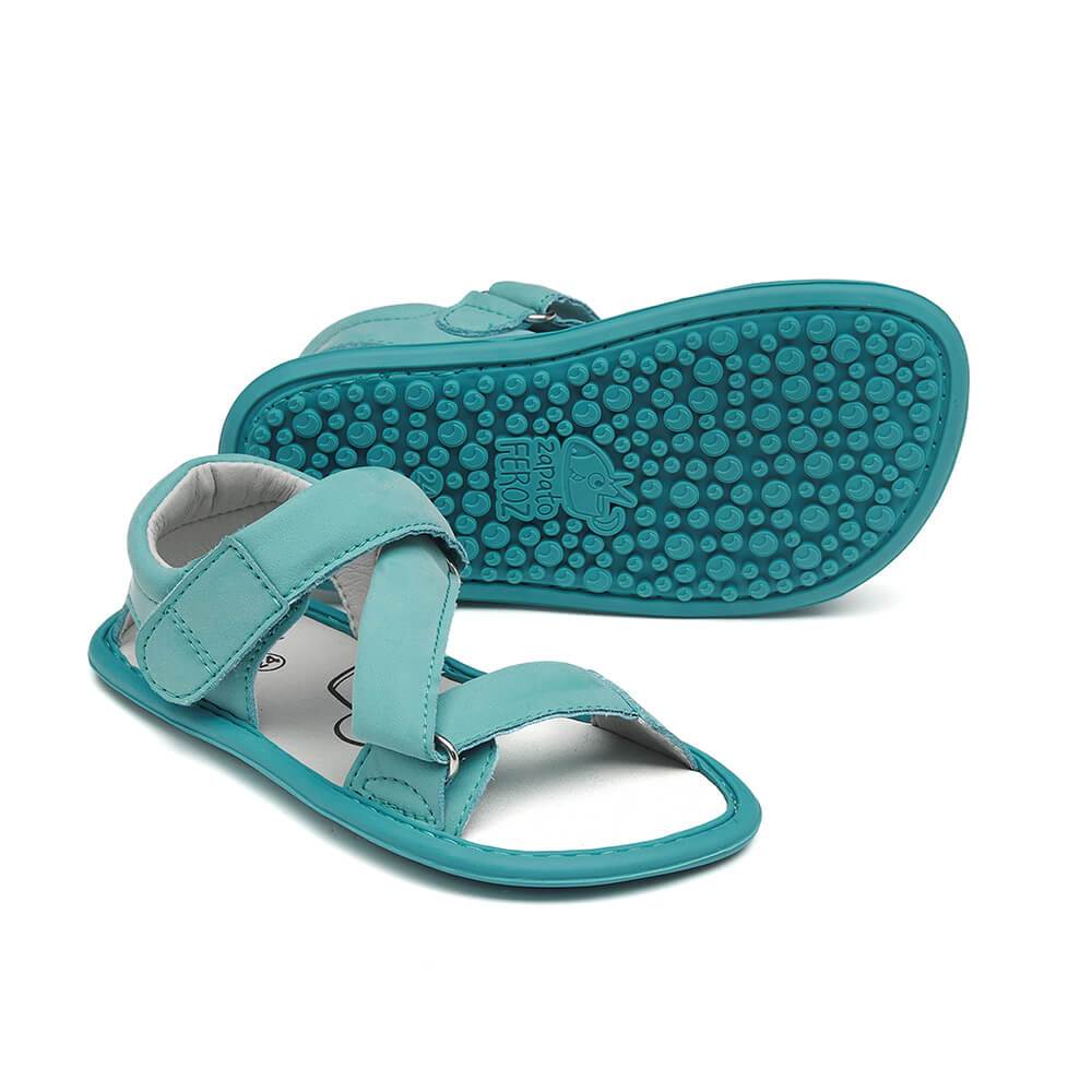 sandalias barefoot abiertas fresquitas comodas ninas color mint verde menta oliva rocker ss24  