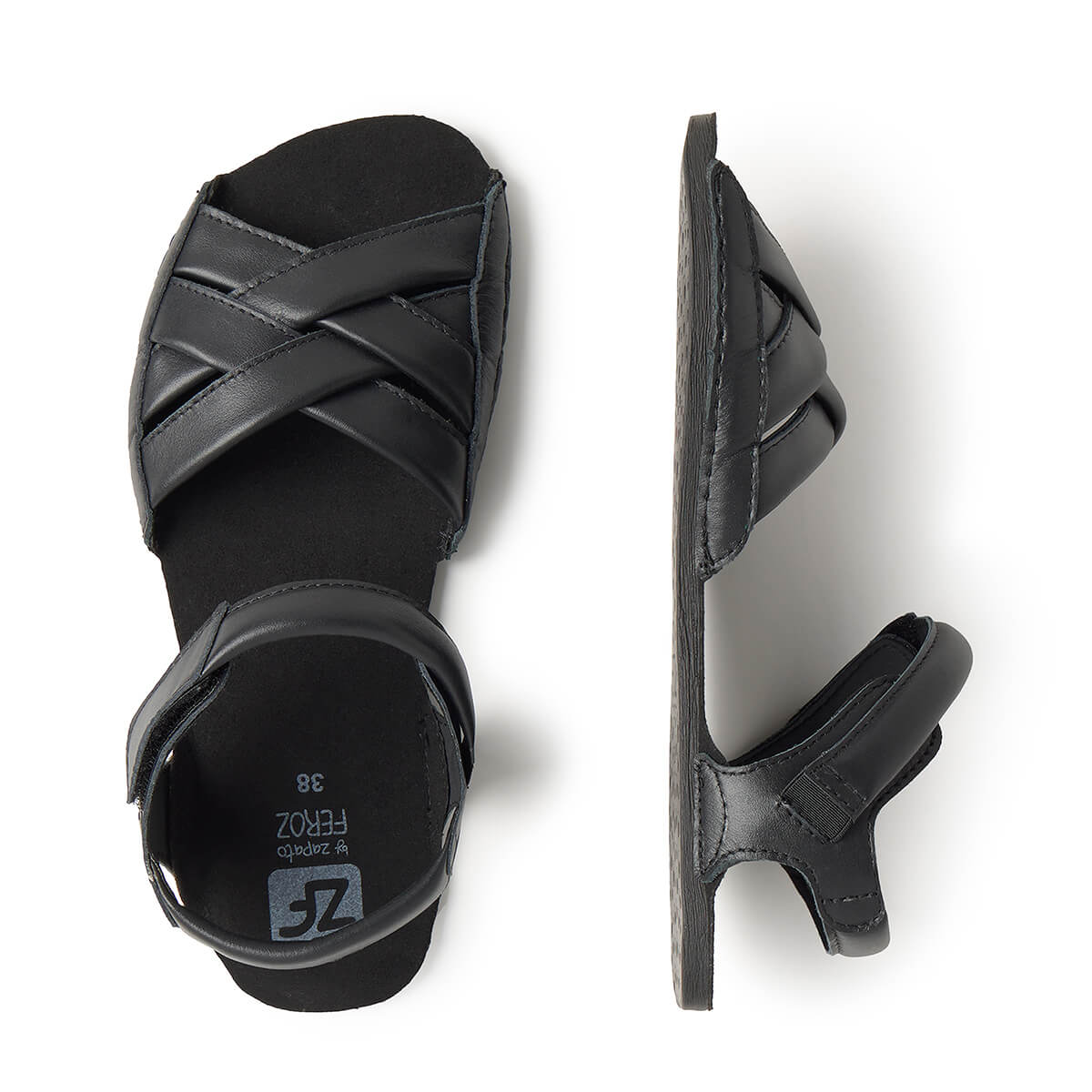 sandalias barefoot suela flexible blanda transpirable mujer hombre primavera verano gandia ss226 Piel Negro 03