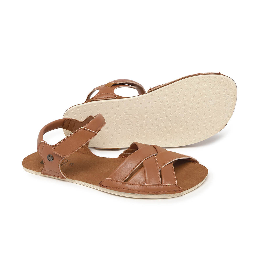sandalias barefoot suela flexible blanda transpirable mujer hombre primavera verano gandia ss226 Piel Nut 02 | Nut Microfibra Serraje