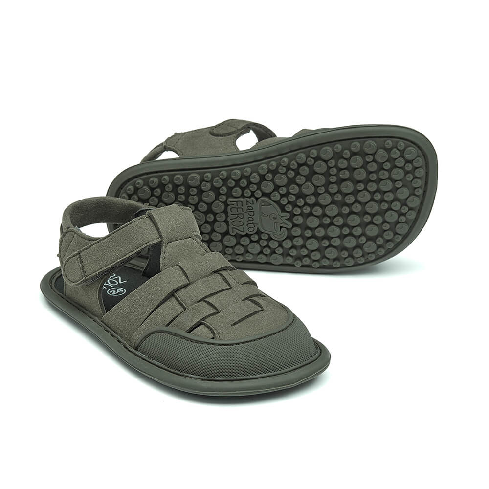 sandalias cangrejeras infantiles suela flexible ligera verde kaki caqui calpe rocker ss24  