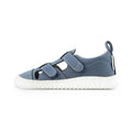 sandalias infantiles barefoot microfibra veganas suela plana flexible color azul javea rocker ss24  